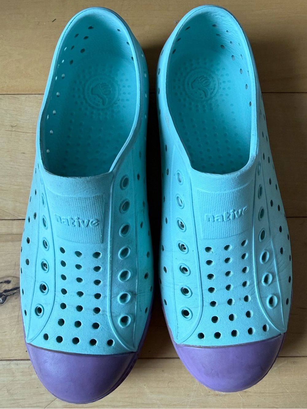 Native Jefferson Aqua Purple J2 Kids Shoes